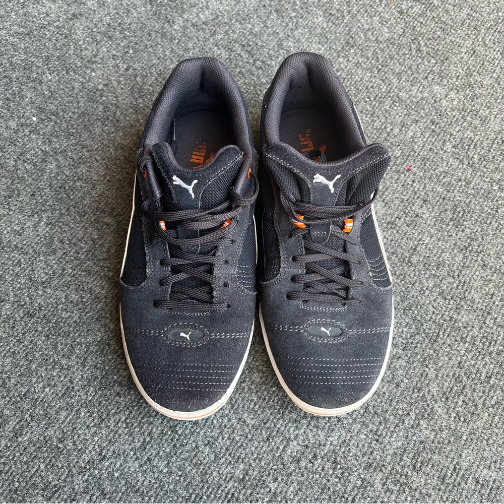 Puma Black and Orange Athletic Sneakers
